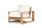 Double island outdoor sofa 1 seater canvas natural upholstery