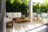 Zane Accent Teak Arm Chair – White