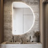 DUNE Backlit LED Half Moon Frameless Mirror 1500/1200/1000mm