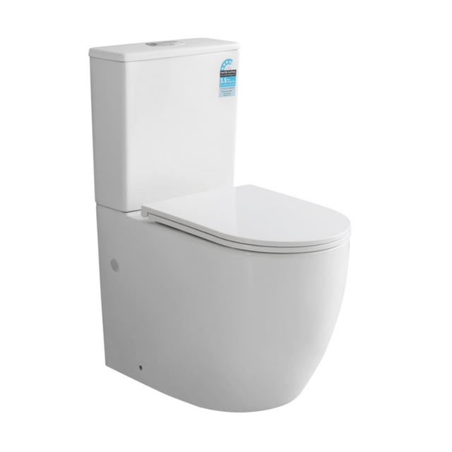 Dune Tornado Rimless White Toilet Suite