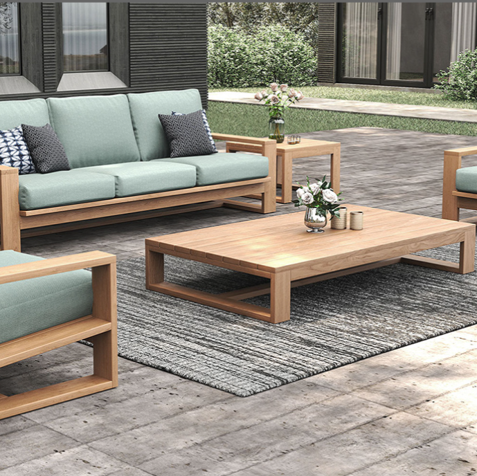 Duo Island Outdoor Teak Coffee Table – Oversize – Low - 0.26m