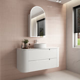 CURVA Wall Hung Fluted Curved Vanity Matte White (All Sizes)