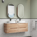 Briony Wall Hung Curve Vanity Mia Oak (All Size)