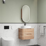 Briony Wall Hung Curve Vanity Mia Oak (All Size)