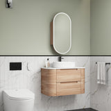 Briony Wall Hung Curve Vanity Mia Oak (All Size)