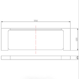 Eden Cosmetic Shelf - Technical Drawing
