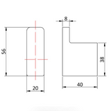 Eden Robe Hook - Technical Drawing