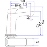 Eden Soft Square Basin Mixer