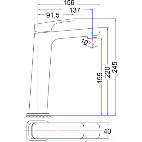 Eden High Rise Basin Mixer