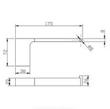 Eden Toilet Roll Holder - Technical Drawing