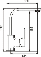Elegant Basin Mixer Swivel (Black)