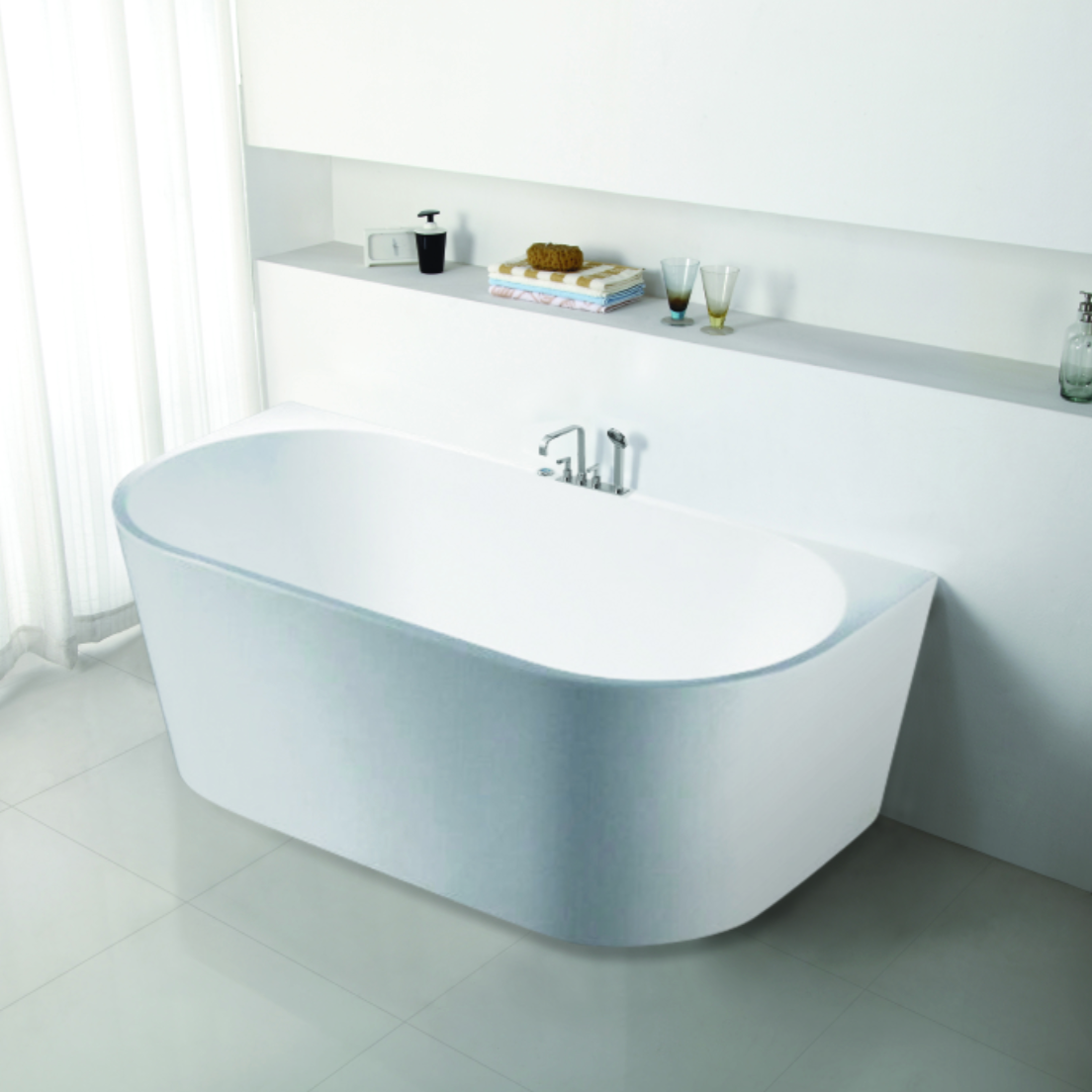 Elivia Back to wall Bathtub Non-Overflow (1400/1500/1700mm) - Clearance