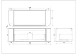 ELVA Wall Hung Vanity Natural Oak