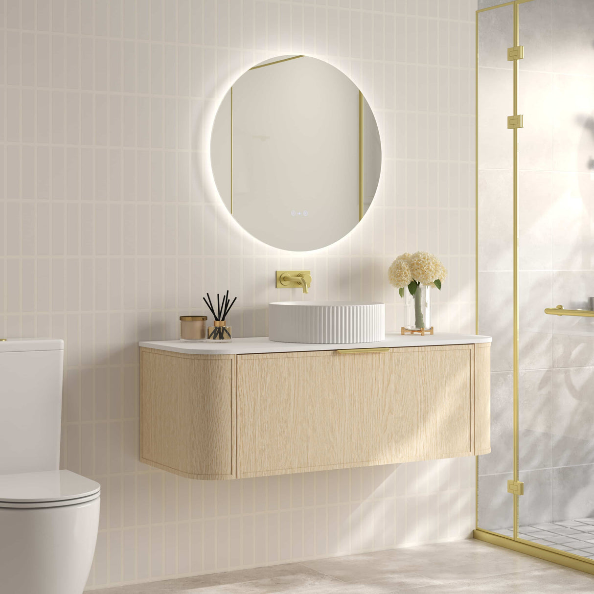 ELVA Wall Hung Vanity Natural Oak
