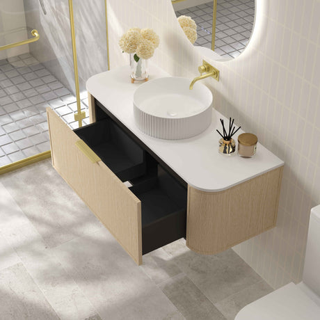 ELVA Wall Hung Vanity Natural Oak