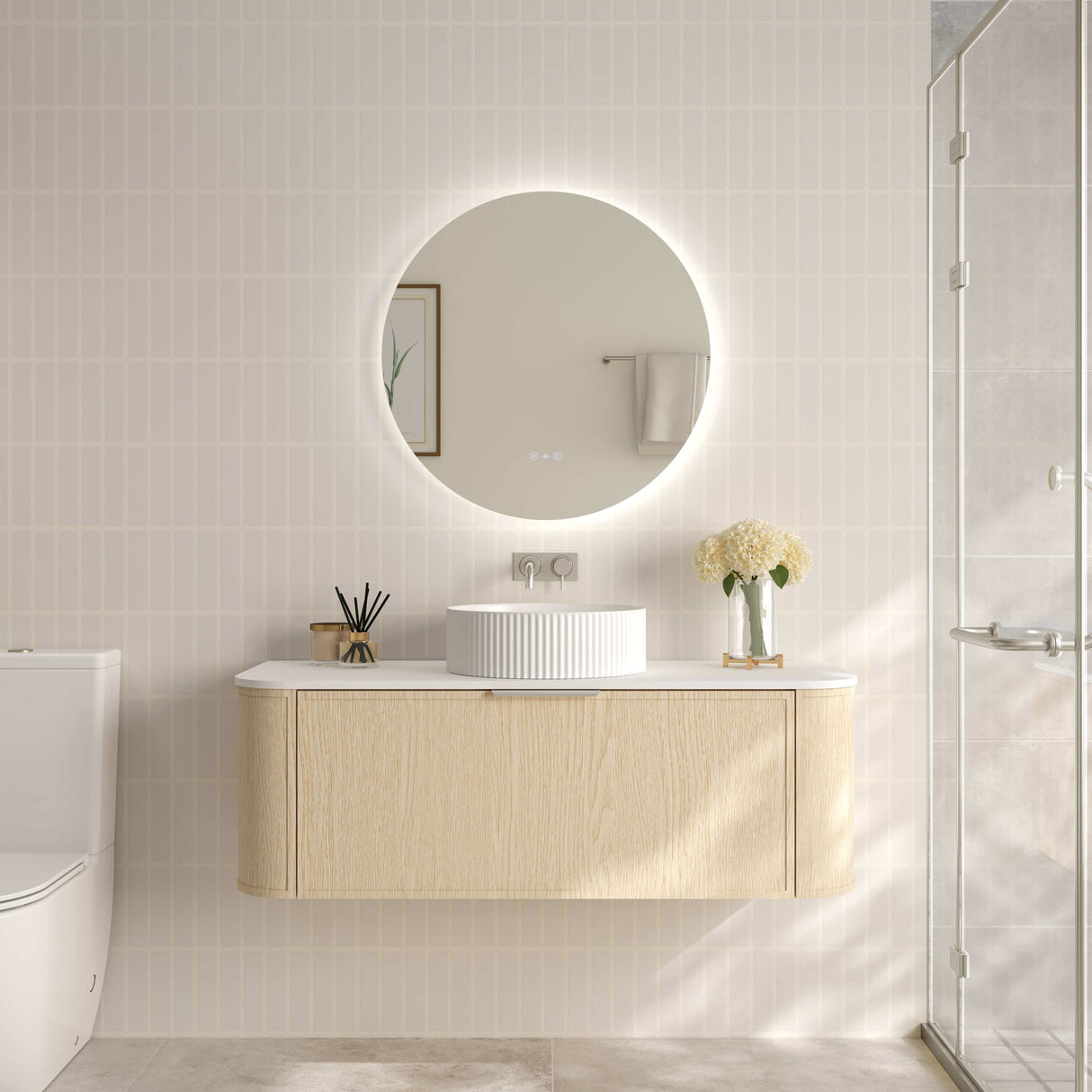 ELVA Wall Hung Vanity Natural Oak