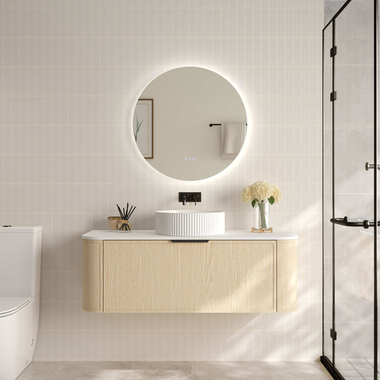 ELVA Wall Hung Vanity Natural Oak