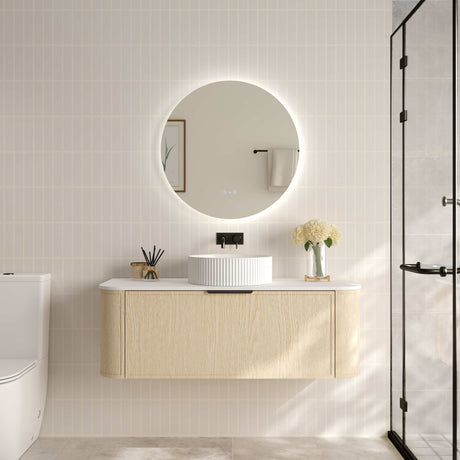 ELVA Wall Hung Vanity Natural Oak