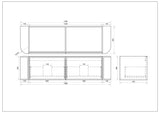 ELVA Wall Hung Vanity Natural Oak
