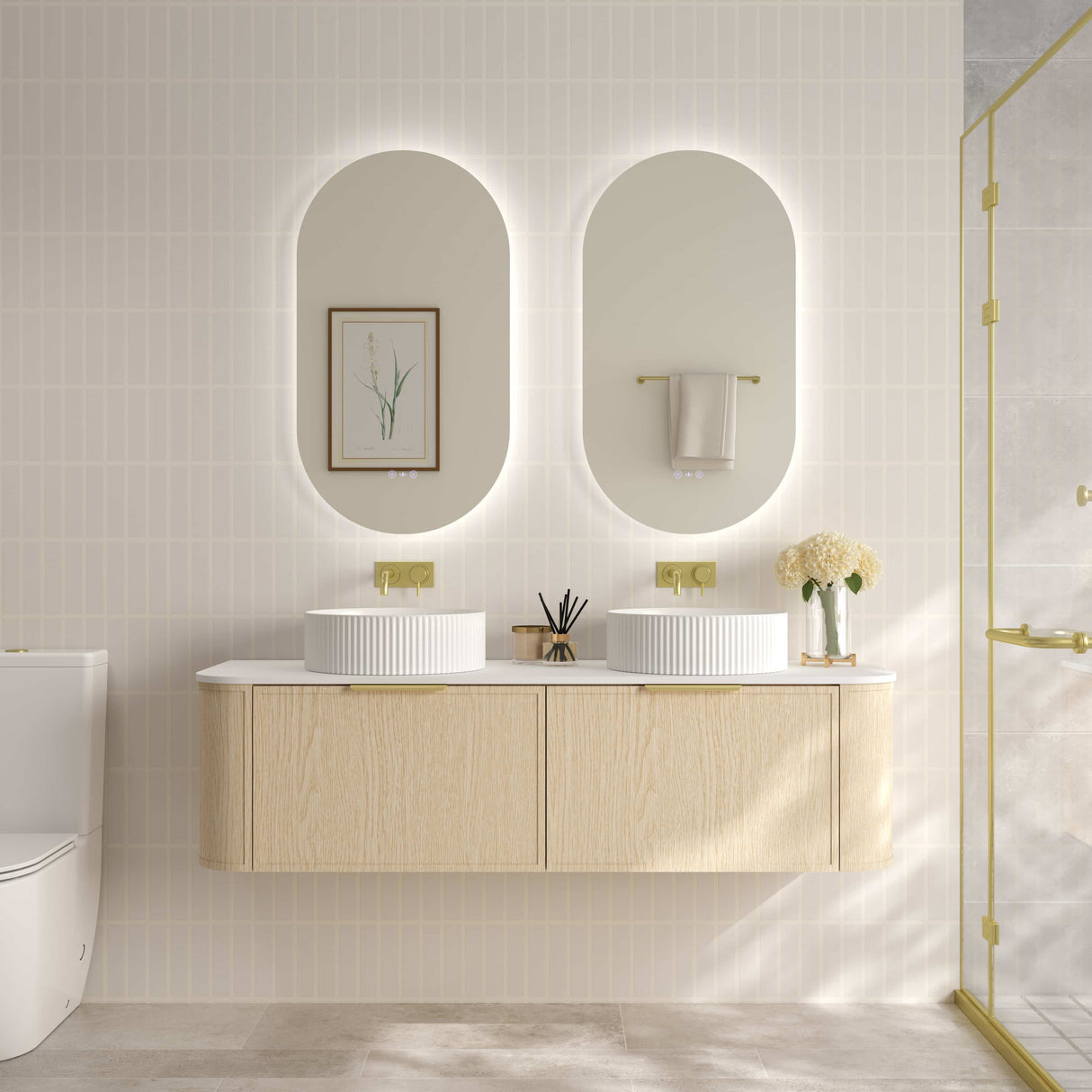 ELVA Wall Hung Vanity Natural Oak