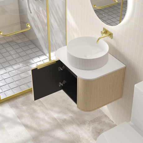 ELVA Wall Hung Vanity Natural Oak