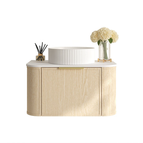 ELVA Wall Hung Vanity Natural Oak