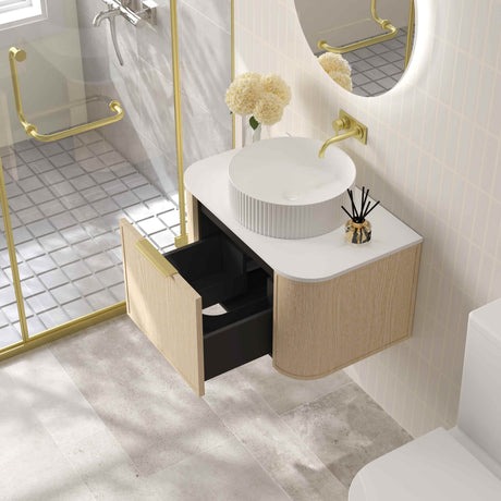 ELVA Wall Hung Vanity Natural Oak