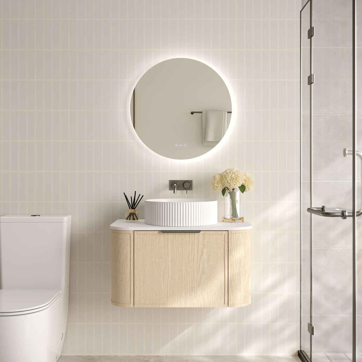 ELVA Wall Hung Vanity Natural Oak