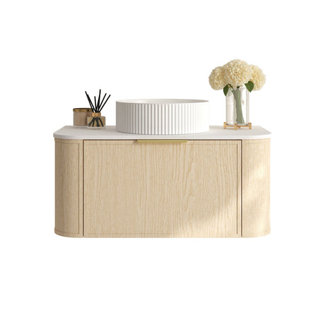 ELVA Wall Hung Vanity Natural Oak