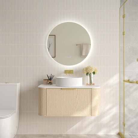 ELVA Wall Hung Vanity Natural Oak