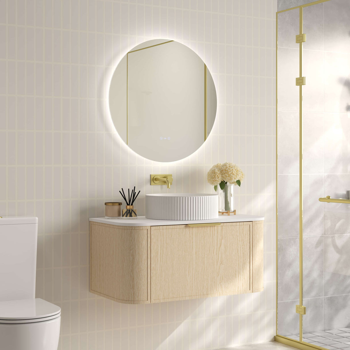 ELVA Wall Hung Vanity Natural Oak