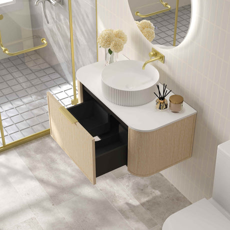 ELVA Wall Hung Vanity Natural Oak