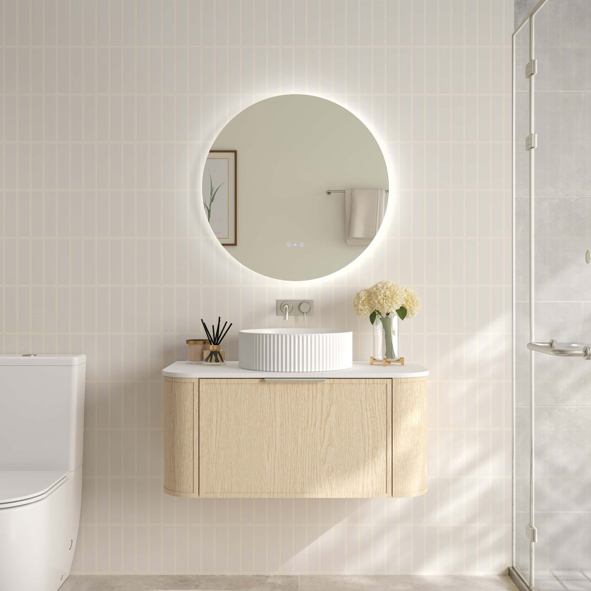 ELVA Wall Hung Vanity Natural Oak