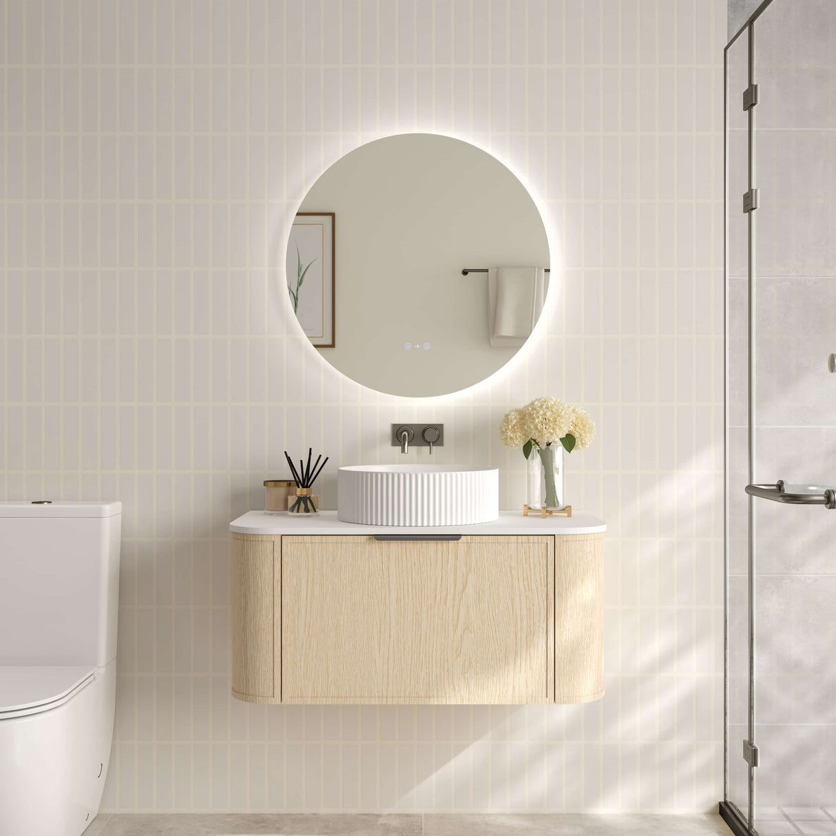 ELVA Wall Hung Vanity Natural Oak