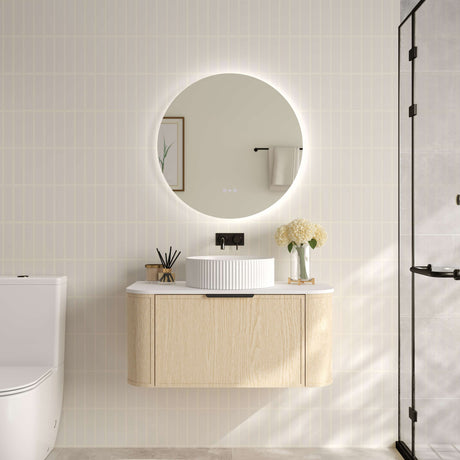 ELVA Wall Hung Vanity Natural Oak