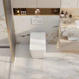 Enox99 Rimless Wall Faced Floor Toilet Pan (Gloss White)