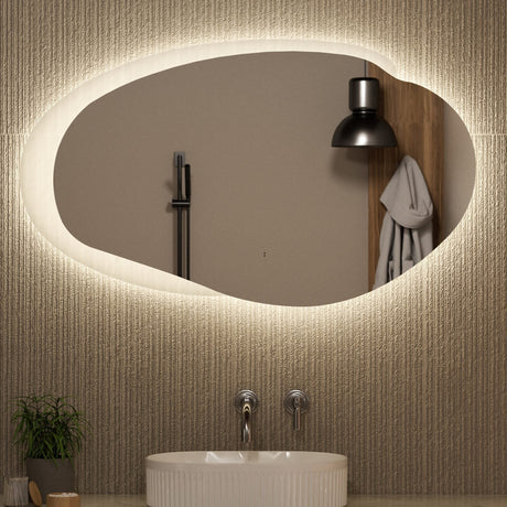 EVANSTON LED Asymmetric Frameless Mirror 1100x646mm
