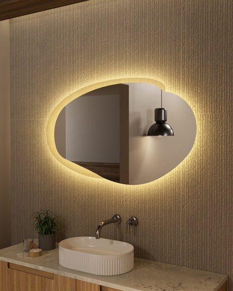 EVANSTON LED Asymmetric Frameless Mirror 1100x646mm