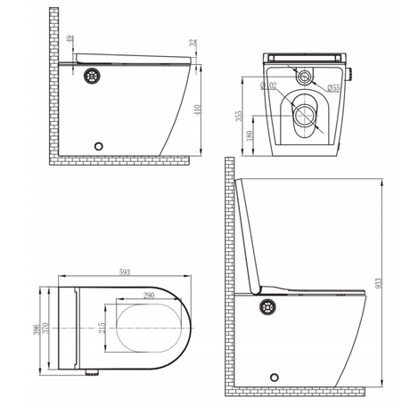 EVO Comfort Wall Face Smart Toilet
