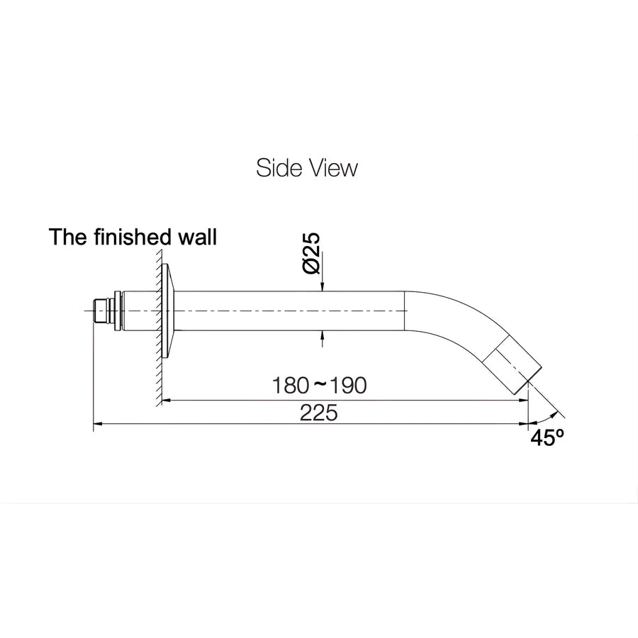 KOHLER Components Wall Mount Tube Basin Spout (190mm Reach)