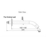 KOHLER Components Wall Mount Tube Basin Spout (190mm Reach)