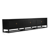 Eden Teak Wood Entertainment Unit - Black - 3m