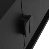 Eden Teak Wood Entertainment Unit - Black - 3m