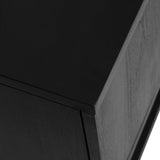 Eden Teak Wood Entertainment Unit - Black - 3m