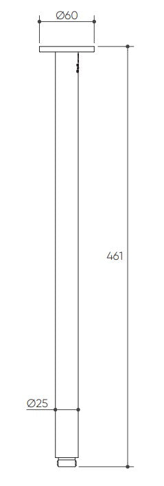 Elanna Ceiling Arm 450 drawing