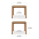 Elara Outdoor Teak Dining Table - 1m