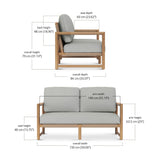 Elara Outpost Teak Sofa - 2 Seater