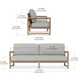 Elara Outpost Teak Sofa - 3 Seater