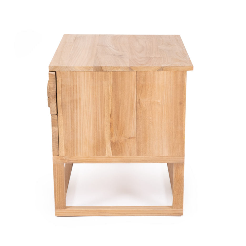 Elara Teak Bedside Table - Natural - 0.61m