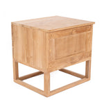 Elara Teak Bedside Table - Natural - 0.61m